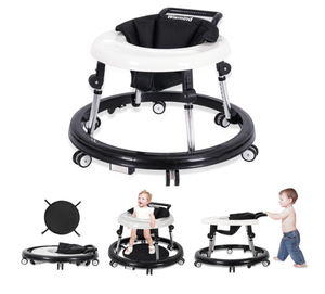 lot 317 image: Wismind Foldable Baby Walker with 9 Adjustable Heights