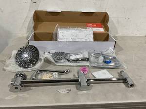lot 339 image: 6-Spray Multifunction Wall Bar Round Rain Shower Faucet Kit with Handheld Shower in Chrome