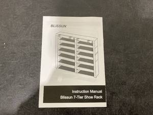 lot 231 image: Blissun 7 Tier Shoe Rack Shoe Storage Organizer Cabinet