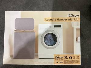 lot 233 image: iEGrow 150L Laundry Hamper with Lid-Large Laundry Basket