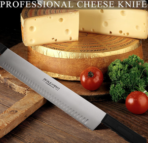 lot 260 image: LOT OF 2 BOLEXINO 15 Stainless Steel Blade Double Handle Cheese Knife for Charcuterie,