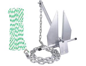 lot 280 image: MARINE SYSTEM Portable Galvanized Fluke Style Anchor Kit 8 LB 10 LB