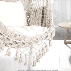 lot 290 image: Chihee hanging rope chair 94.5L x 31.5W