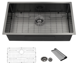 lot 8 image: Lofeyo Kitchen Sink Gunmetal Black Stainless Steel