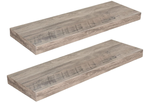 lot 329 image: HOOBRO Floating Shelves, Wall Shelf Set of 2