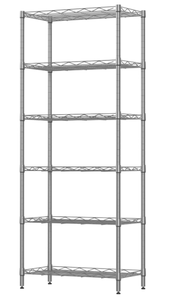 lot 146 image: SINGAYE 6-Shelf Storage Shelf Wire Shelving Adjustable