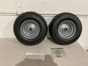 lot 22 image: 16x6.50-8 Tire and Wheel, Replacement for Riding Lawn Mower, Garden Trailer and Lawn Tractor