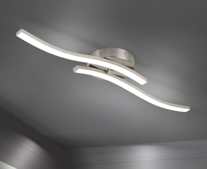 lot 287 image: Modern Dimmable LED Ceiling Light in Nickel