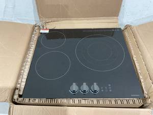 lot 437 image: ECOTOUCH 3 Burner Induction Cooktop 24 inch with Built-in Glass Ceramic Electric Induction BROKEN