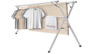 lot 358 image: Sillars 63 inch Heavy Duty Collapsible Stainless Steel Clothes Drying Rack