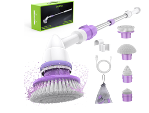 lot 372 image: Oraimo Cordless Electric Spin Scrubber Adjustable Extension Arm for Bathroom