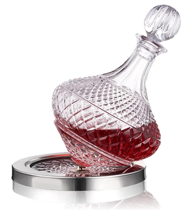 lot 377 image: Paysky Crystal glass Spinning Wine Decanter Bottle