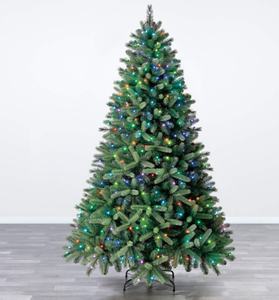 lot 401 image: Evergreen Classics 7.5 ft  Pre-Lit Washington Spruce Quick Set Artificial Christmas Tree