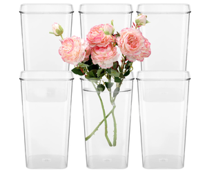 lot 422 image: 12 Piece Acrylic Flower Vase 5.5 x 9.7 Inch