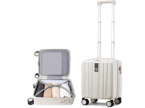 lot 429 image: Hanke 14 Inch Underseat Carry On Luggage (Ivory White)