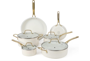 lot 31 image: Martha Stewart Lockton Premium Nonstick PFA Free Ceramic Interior 10 Piece