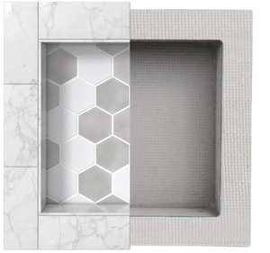 lot 155 image: Houseables Shower-Niche, Insert Storage-Shelf, 12x12 Inch