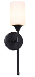 lot 177 image: XiNBEi Lighting Wall Sconce, Bathroom Vanity Light with Glass Matte Black