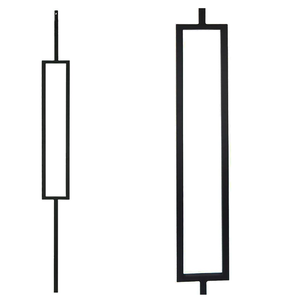 lot 187 image: LOT OF 5 Sidasu Wrought Iron Baluster Rectangular Hollow Stair Spindles Square
