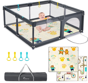lot 88 image: LFCREATOR Baby Playpen with Mat,Playpen for Babies and Toddlers