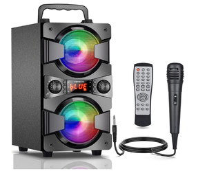 lot 431 image: 60W Portable Bluetooth Speaker with Double Subwoofer