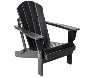 lot 463 image: Black Adirondack Chair 35D x 22.75W x 34.5H