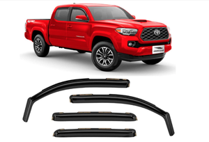 lot 464 image: Glass in-Channel Extra Durable Double Cab, Window Deflectors for Toyota Tacoma 2016-2023