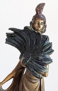 lot 4 image: Fan Dancer Bronze Sculpture by Louis Icart