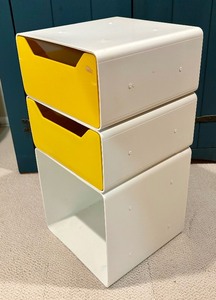 lot 133 image: Retro Modular Storage Unit and Two Waste Receptacles