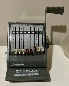 lot 135 image: Vintage Paymaster Machine