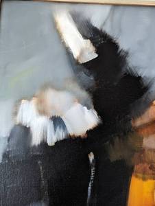lot 28 image: Large Abstract Oil on Canvas Painting by Robert Lawson