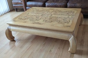 lot 29A image: Henredon Burl Wood Coffee Table