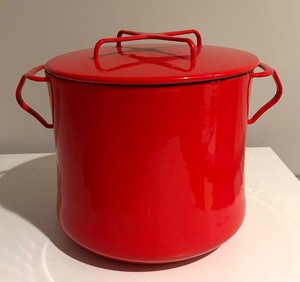 lot 196 image: Two Dansk Enamel Cookware Pots with Lids including Dansk Enamel Cast Iron Stockpot