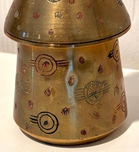 lot 222 image: Beautiful Vintage Brass Vessel Signed by Sarna