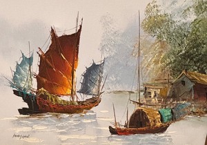 lot 275 image: Picturesque Original Painting by Henry Anin