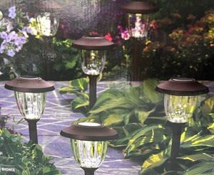 lot 320 image: New Set of 6 Solar LED Pathway Lamps by Naturally Solar