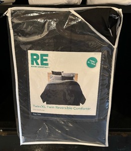 lot 331 image: New Black XL Twin Comforter, 2 New Shower Curtains and 13 XL Twin Sheet Sets