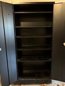 lot 333 image: Black Metal Cabinet