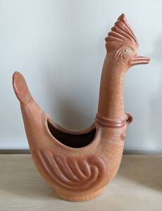lot 36 image: Pair of Large Terracotta Rooster Planters