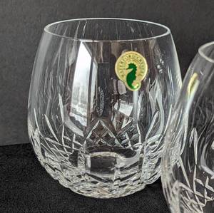 lot 47 image: Waterford Crystal Lismore Stemless Wine Glass Set
