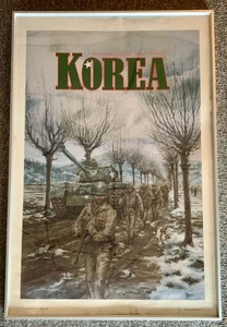 lot 172 image: Vintage Korea Honoring Those Who Served Framed Poster