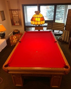 lot 160 image: Custom Made Pool Table by Peters Billiards