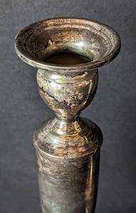 lot 77 image: Pair of Vintage Towle Weighted Sterling Silver Candleholders