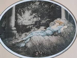lot 86 image: Framed Sleeping Beauty Print by Louis Icart
