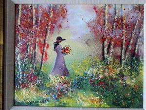 lot 94 image: Pair of Small Framed Enamel Paintings