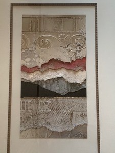 lot 387 image: Beautiful, Unique Textured and Layered Framed Abstract Art