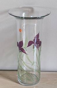 lot 289 image: Italian Purple Flowers Glass Vase