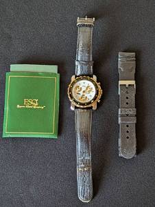 lot 293 image: Movado ESQ Mens Swiss Quartz Chronograph Watch