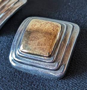 lot 354 image: Bayanihan Sterling and 18k Gold Clip On Earrings