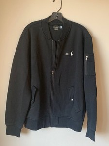 lot 371 image: New Mens Ralph Lauren Zip Up Jacket - Black Size Large